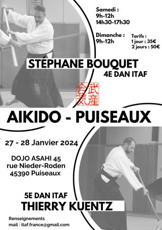 Affiche stage puiseaux janvier 2024