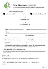 Formulaire d'inscription