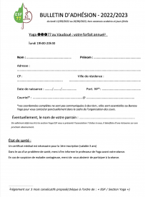 Inscription 22-23